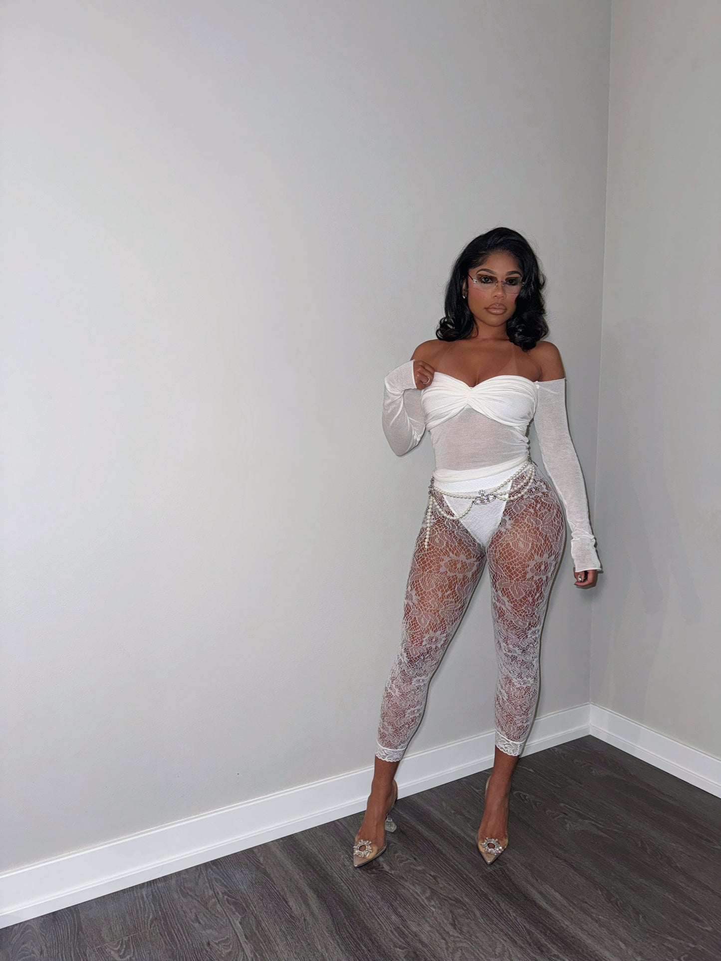 Angelic Mesh Knit Top