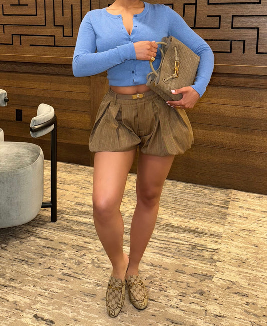 Taupe Trouser Shorts