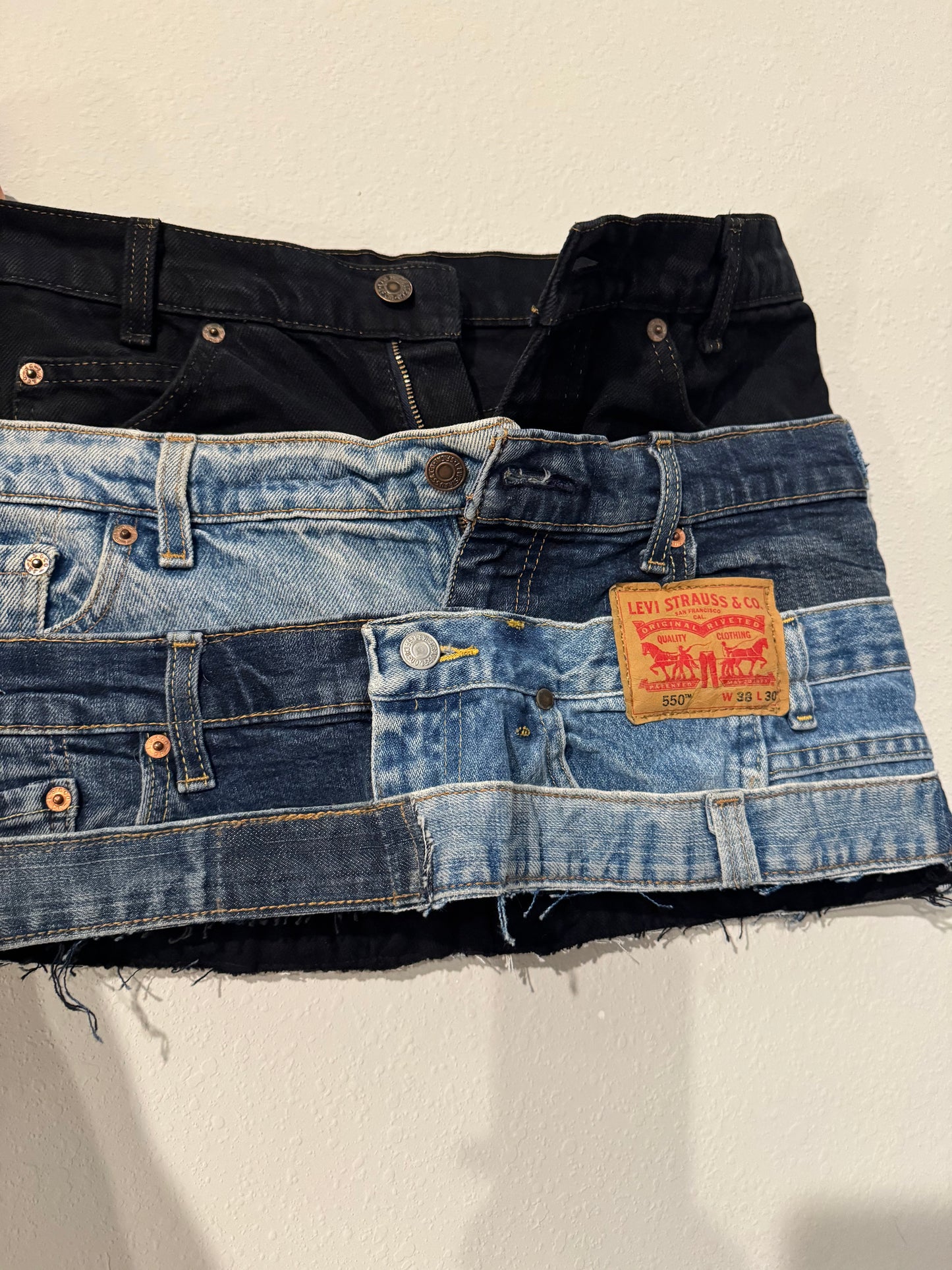 Buttoned Up Denim Mini Skirt