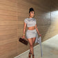Aniya Gray Skirt Set