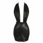 Deep Plunge PU Leather Mini Dress