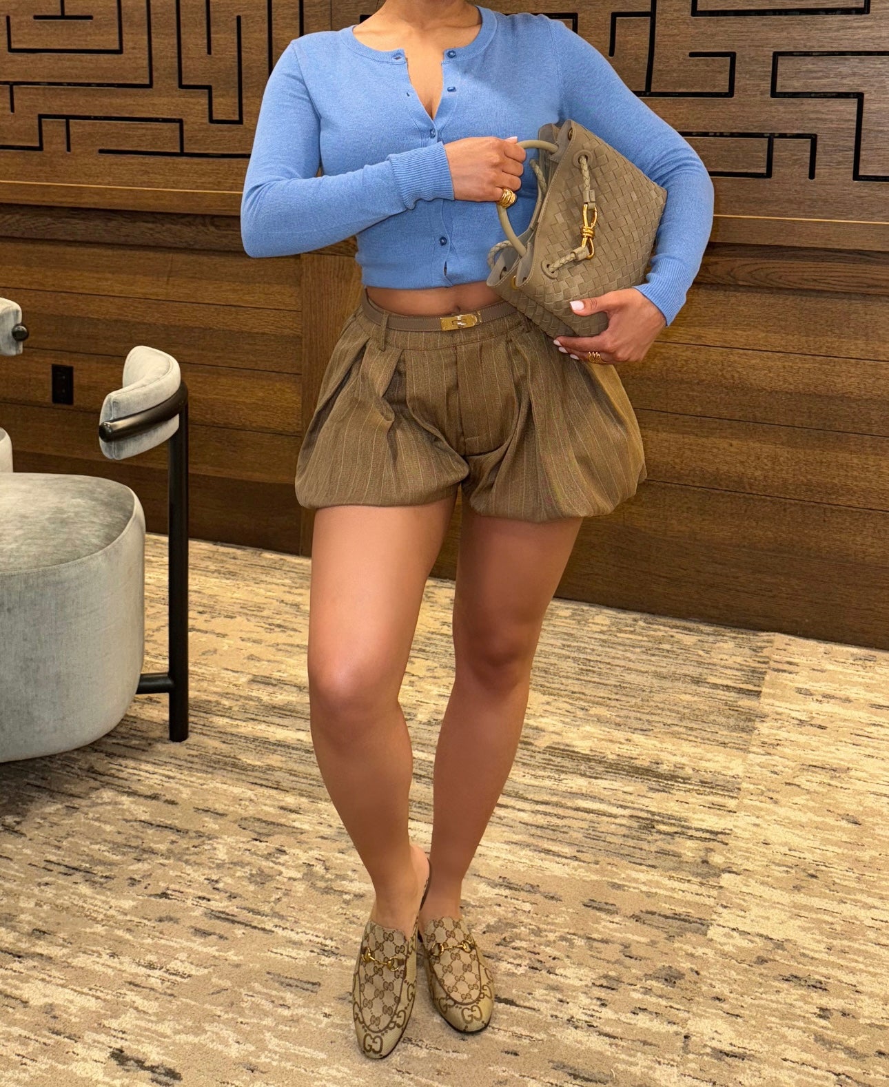 Taupe Trouser Shorts