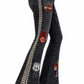 Blk Vintage Studded Denim