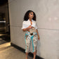 Pre-Order 8/15 Aqua Cowhide Capri