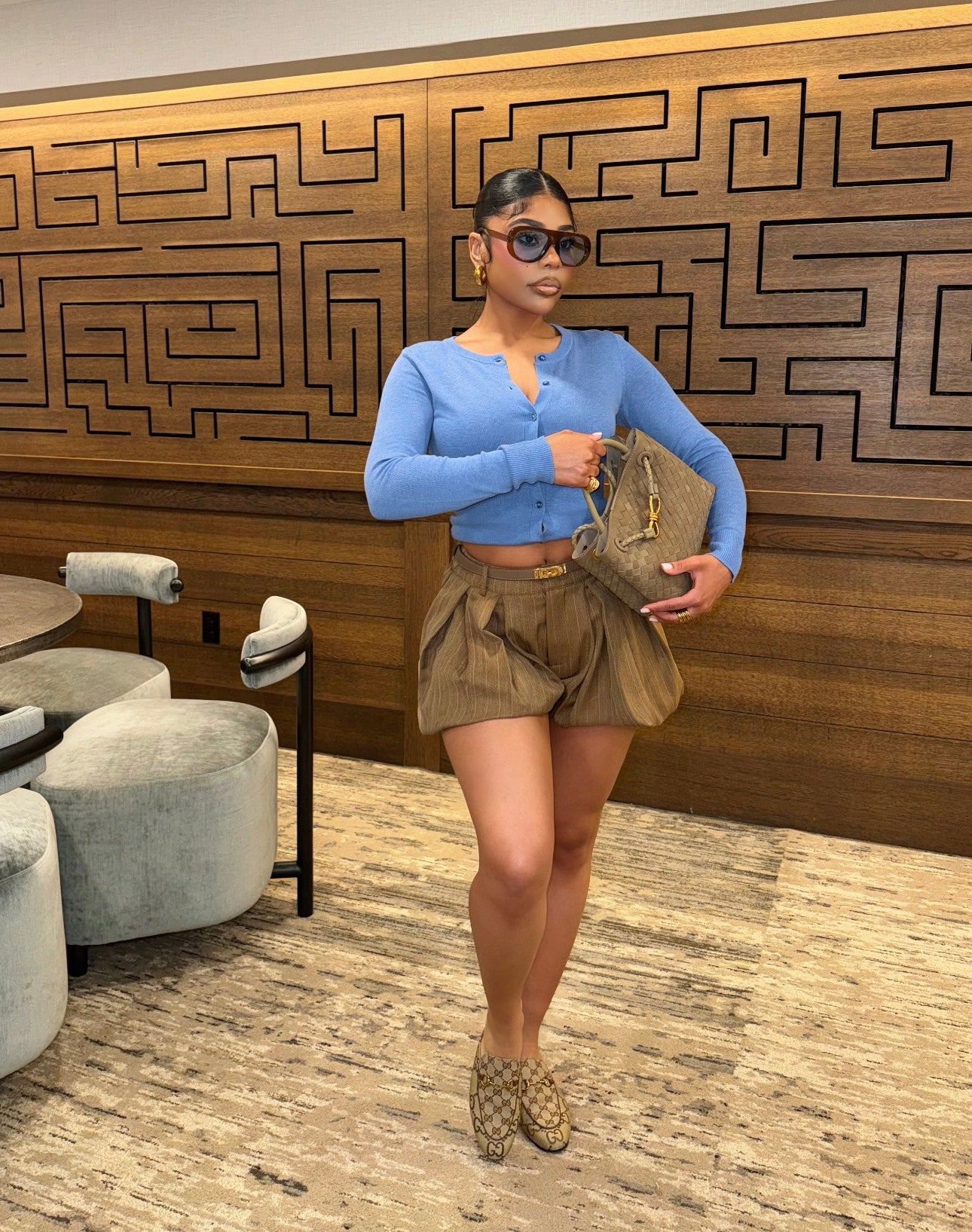Taupe Trouser Shorts