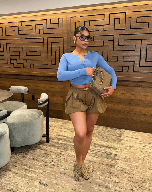 Taupe Trouser Shorts