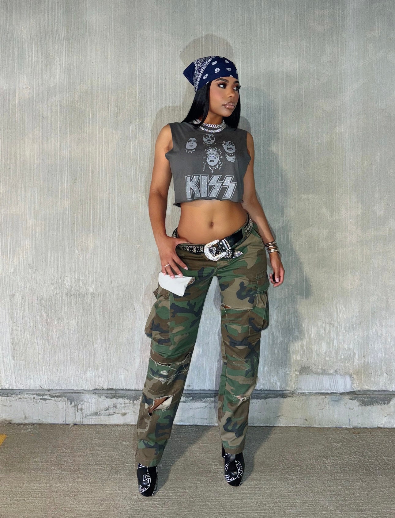 Distressed Camo Pant