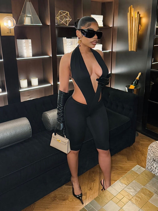 Deep V Lux Romper