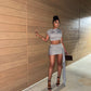 Aniya Gray Skirt Set