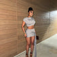 Aniya Gray Skirt Set
