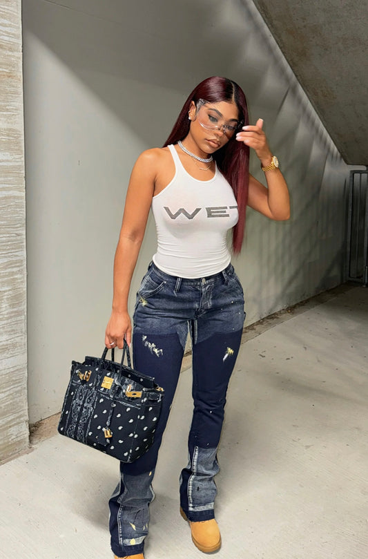 Navy Double Knee Pant