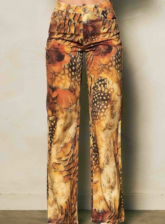 Flora Abstract Denim