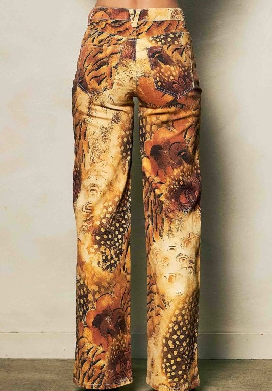Flora Abstract Denim