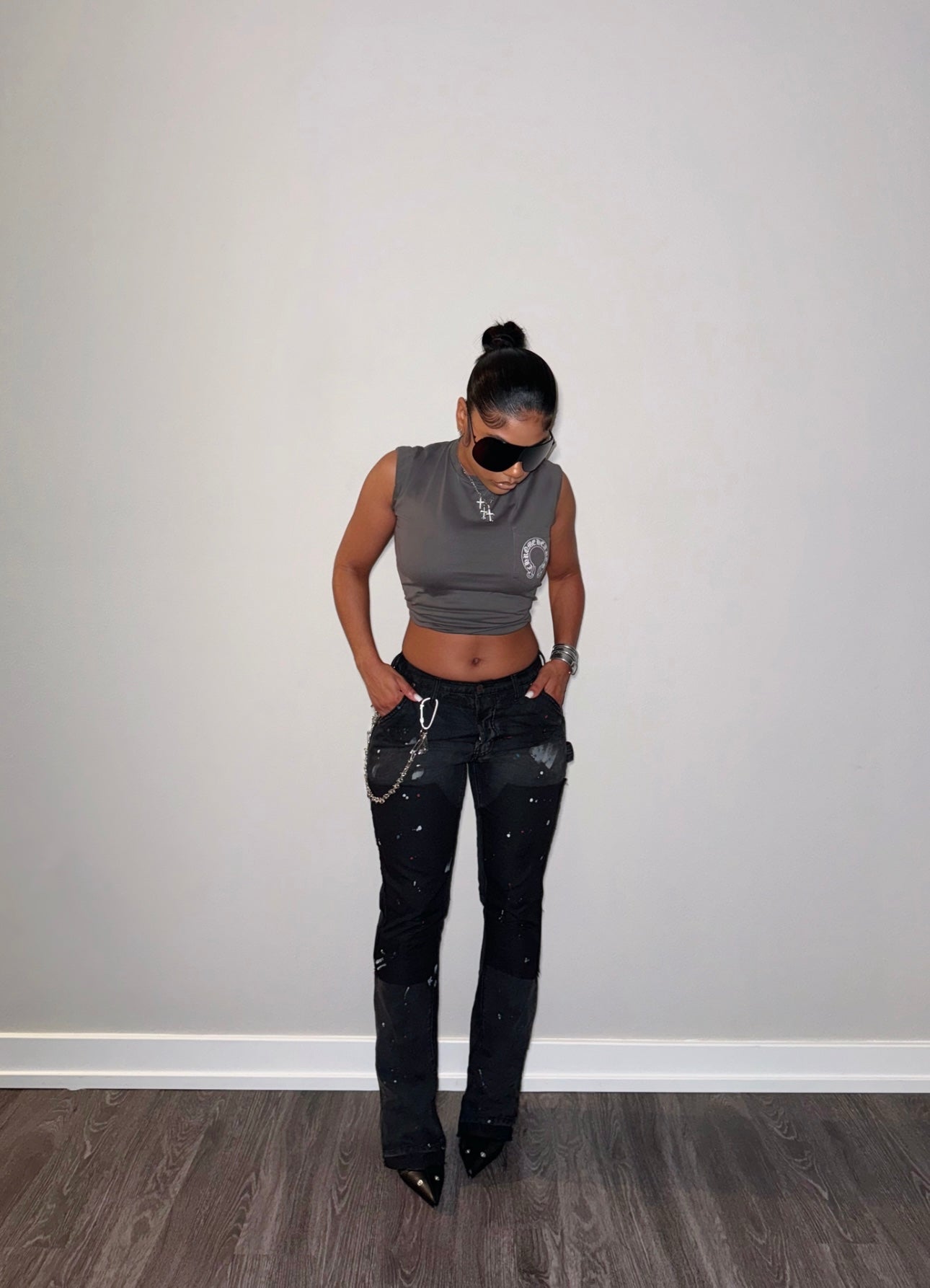 Black Double Knee Pant